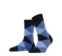 Burlington Women's Bonnie W Sso Cotton Patterned Socks 1 Pair, Blue Marine 6120, 3.5-7