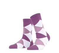 Burlington Women's Bonnie W Sso Cotton Patterned Socks 1 Pair, Red Cranberry 8043, 3.5-7