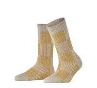 Burlington Women's Charming Checks W So Alpaca Wool Patterned Socks 1 Pair, Beige Ginger 4006, 3.5-7