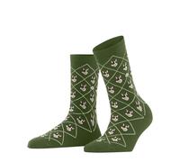 Burlington Women's Corgi W So Cotton Patterned 1 Pair Socks, Green Fir 7656, 3.5-7