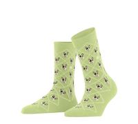 Burlington Women's Corgi W So Cotton Patterned 1 Pair Socks, Green Lemon 7498 3.5-7
