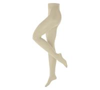 Burlington Women's Cosy Cottage W Ti Cotton Wool Patterned 1 Pair Tights, Beige Creme 2050, S