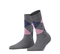 Burlington Women's Covent Garden W So Cotton Patterned 1 Pair Socks, Grey Concrete Melange 3615, 3.5-7