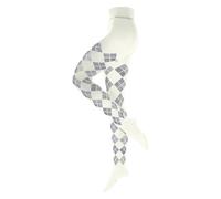 Burlington Women's Elegant Essence W Ti Cotton Patterned 1 Pair Tights, White Off-White 2040 L