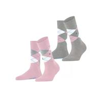 Burlington Women's Everyday Argyle Socks Breathable Cotton Soft On Skin Hard-Wearing Reinforced Argyle Pattern ONE-SIZE-FITS-ALL Gift Idea 2 Pairs