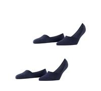 Burlington Women's Everyday Multipack W In Cotton No-Show Plain 2 Pairs Liner Socks, Blue Marine 6120 4-5