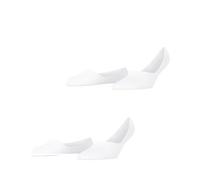 Burlington Women's Everyday Multipack W In Cotton No-Show Plain 2 Pairs Liner Socks, White 2000, 2.5-3.5
