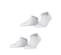 Burlington Women's Everyday Sneaker Multipack W Sn Cotton Low-Cut Plain 2 Pairs Trainer Socks, White 2000, 3.5-7