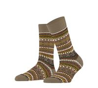 Burlington Women's Fair Isle Delight W So Wool Patterned 1 Pair Socks, Brown Camel 5038, 3.5-7