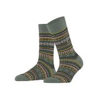 Burlington Women's Fair Isle Delight W So Wool Patterned 1 Pair Socks, Green Sage 7068, 3.5-7