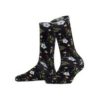Burlington Women's Fancy Christmas Socks Breathable Cotton Mid-Calf Length Patterned 1 Pair
