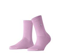 Burlington Women's Fleet Street W So Cotton Plain 1 Pair Socks, Pink Sporty-Rose 8393, 3.5-7