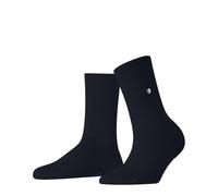 Burlington Women's Fleet Street W So Cotton Plain Socks 1 Pair, Blue Marine 6120, 3.5-7