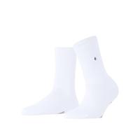Burlington Women's Fleet Street W So Cotton Plain Socks 1 Pair, White 2000, 3.5-7