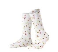 Burlington Women's Floral Romance W So Cotton Patterned 1 Pair Socks, White 2000, 3.5-7