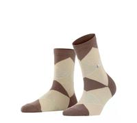 Burlington Women's Glitter Bonnie SSO W So Cotton Patterned Socks 1 Pair, Brown Nougat 5020, 3.5-7