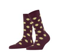 Burlington Women's Holly Jolly W So Cotton Patterned Socks 1 Pair, Red Burgundy 8326, 3.5-7