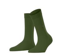 Burlington Women's Lady W So Cotton Plain 1 Pair Socks, Green Fir 7656, 3.5-7
