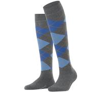 Burlington Women's Marylebone W Kh Wool Long Patterned 1 Pair Knee-High Socks, Grey Dark 3070, 3.5-7
