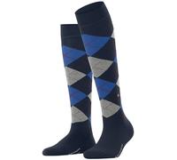 Burlington Women's Marylebone W Kh Wool Long Patterned 1 Pair Knee-High Socks, Blue Marine 6120, 3.5-7