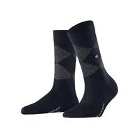 Burlington Women's Marylebone Lurex W So Wool Viscose Patterned 1 Pair Socks, Blue Marine 6125, 3.5-7