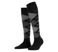 Burlington Women's Marylebone W Kh Wool Long Patterned 1 Pair Knee-High Socks, Black 3000, 3.5-7