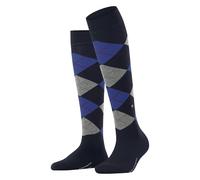 Burlington Women's Marylebone W Kh Wool Long Patterned 1 Pair Knee-High Socks, Blue Marine 6120, 3.5-7