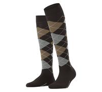 Burlington Women's Marylebone W Kh Wool Long Patterned 1 Pair Knee-High Socks, Brown Dark 5235, 3.5-7