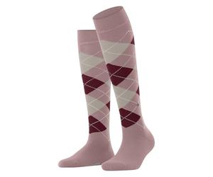 Burlington Women's Marylebone W Kh Wool Long Patterned 1 Pair Knee-High Socks, Pink Primrose 8642, 3.5-7