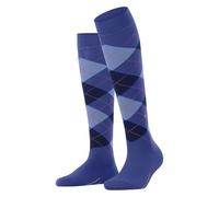 Burlington Women's Marylebone W Kh Wool Long Patterned 1 Pair Knee-High Socks, Blue River 6551, 3.5-7