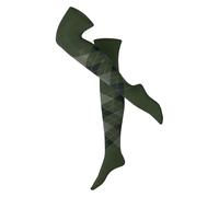 Burlington Women's Marylebone W Ok Wool Long Patterned 1 Pair Overknee Socks, Green Asparagus 7045 3.5-7