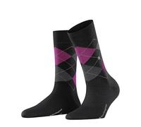 Burlington Women's Marylebone W So Wool Patterned 1 Pair Socks, Black 3001, 3.5-7