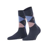 Burlington Women's Marylebone W So Wool Patterned 1 Pair Socks, Blue Dark Melange 6688, 3.5-7