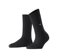 Burlington Women's Orkney W So Cotton Wool Plain Socks 1 Pair, Black 3000, 3.5-7