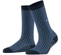 Burlington Womens Pepita Socks - Marine Blue