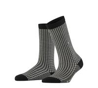 Burlington Women's Pepita W So Wool Patterned 1 Pair Socks, Black 3000, 3.5-7