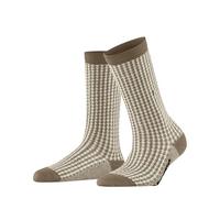 Burlington Women's Pepita W So Wool Patterned 1 Pair Socks, Brown Camel 5038, 3.5-7