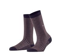 Burlington Women's Pepita W So Wool Patterned 1 Pair Socks, Red Wineberry 8761, 3.5-7