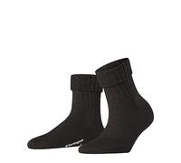 Burlington Women's Plymouth W So Wool Plain 1 Pair Socks, Brown Dark 5235, 3.5-7