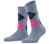 Burlington Women's Queen W So Cotton Patterned 1 Pair Socks, Blue Cobalt 6671, 3.5-7