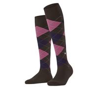 Burlington Women's Queen W Kh Cotton Long Patterned 1 Pair Knee-High Socks, Brown Autumn Melange 5880, 3.5-7