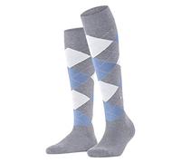 Burlington Women's Queen W Kh Cotton Long Patterned 1 Pair Knee-High Socks, Grey Arctic Melange 3221, 3.5-7