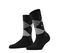 Burlington Women's Queen W So Cotton Patterned 1 Pair Socks, Black Black-Aqua 3012, 3.5-7