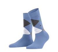 Burlington Women's Queen W So Cotton Patterned 1 Pair Socks, Blue Deep Sea 6542, 3.5-7