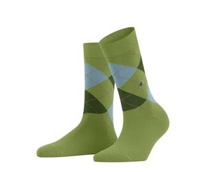 Burlington Women's Queen W So Cotton Patterned 1 Pair Socks, Green Bamboo 7650-O, 3.5-7