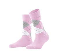 Burlington Women's Queen Socks Breathable Sustainable Organic Cotton Reinforced Soft Flat Seam For Pressure-Free Toes Trendy Argyle Pattern 1 Pair