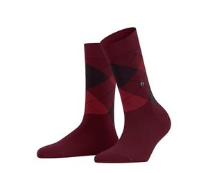 Burlington Women's Queen W So Cotton Patterned 1 Pair Socks, Red Feuerrot 8075-O, 7-10.5