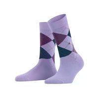 Burlington Women's Queen W So Cotton Patterned Socks 1 Pair, Blue Lavender 6817, 3.5-7