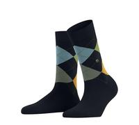 Burlington Women's Queen W So Cotton Patterned Socks 1 Pair, Blue Marine 6122, 3.5-7