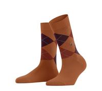 Burlington Women's Queen W So Cotton Patterned Socks 1 Pair, Orange Hermes 8467, 3.5-7